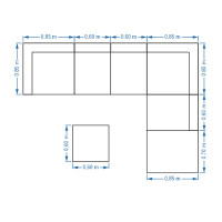 CARLA καναπές οικιακού χώρου 290x215x85 ταπετσαρία ΕΠΙΛΟΓΗΣ